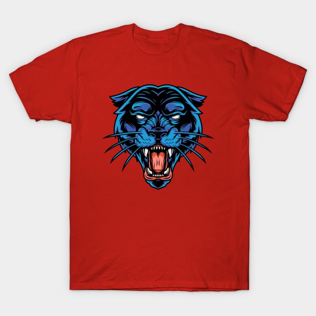 Angry Black Panther T-Shirt by Mako Design 